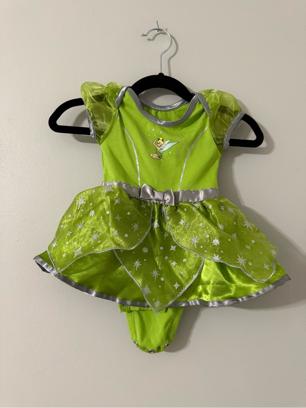 Disney Parks Tinker Bell Infant Costume Bodysuit 6M Green Fairy Dress
